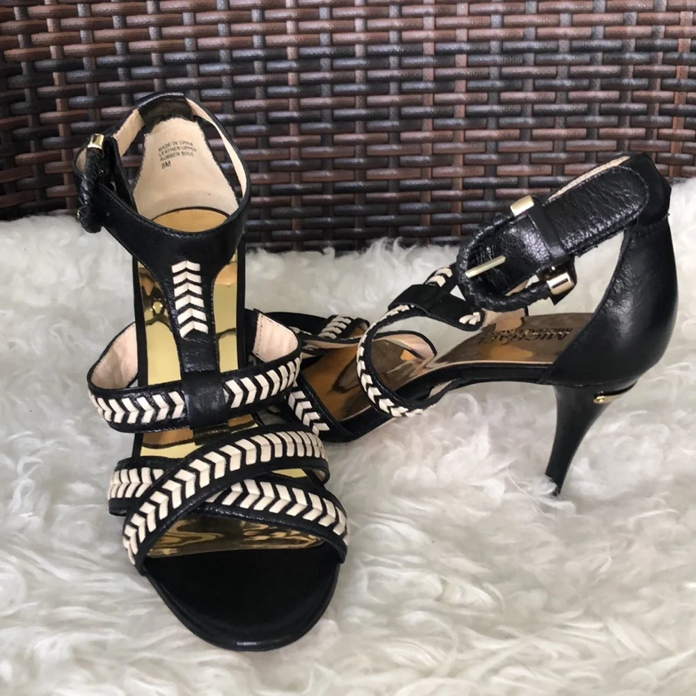 Michael Michael Kors Women’s Leather Strap Sandals - Picture 3 of 16